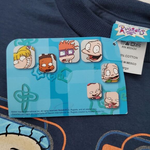 Vintage 2000 Rugrats‎ Nickelodeon Blue T-Shirt Boys Large Viacom Chucky Tommy - Picture 2 of 6